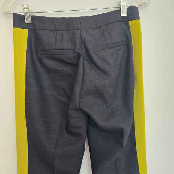 Milly of New York Tuxedo Pants Wool Silk Gray Slim Leg Mid Rise Women 2 - Picture 7 of 12